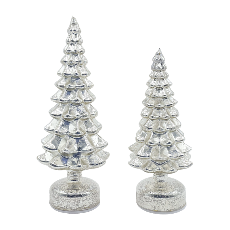 Principais características das árvores de vidro de Natal: alta transparência, luz LED integrada e textura premium