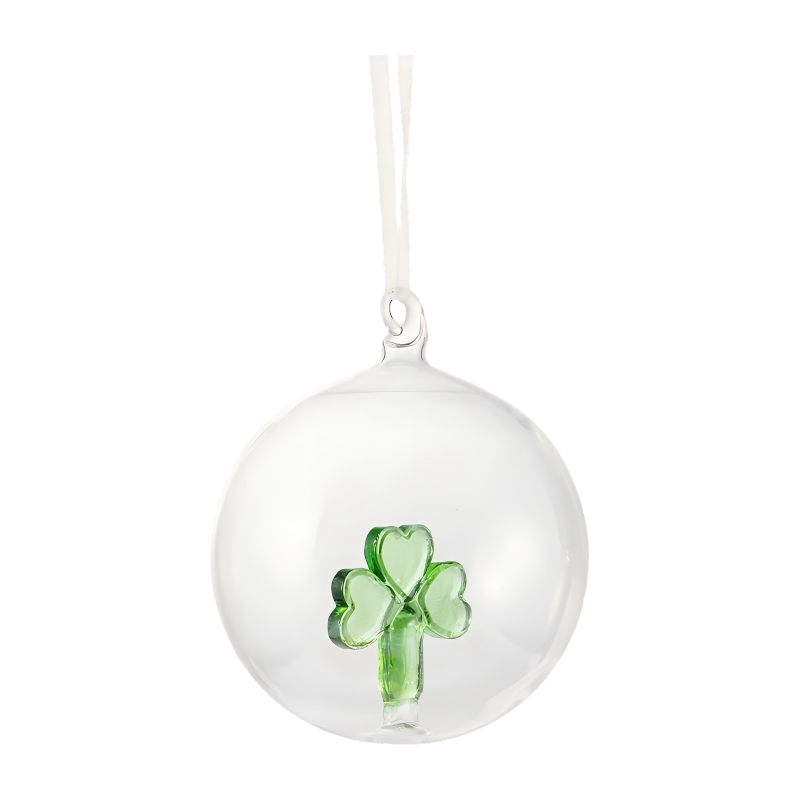 Conjunto de enfeites de vidro de Natal soprado à mão de 8 cm