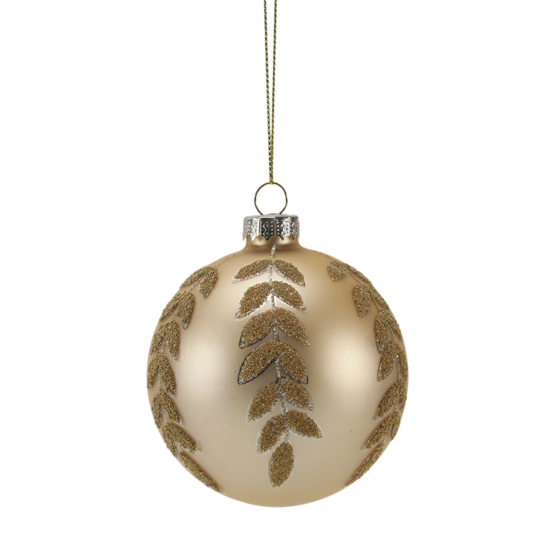 Enfeite de bola de vidro de Natal luxuoso dourado e vermelho de 8 cm (único/conjunto de 3)