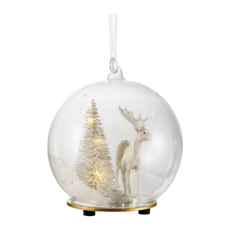 Enfeite de vidro de Natal brócolis / bastão de doces / globo com formato de cervo