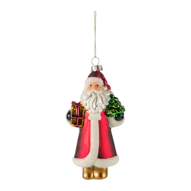 Enfeites de Natal de vidro soprado pintados à mão