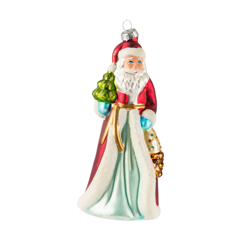 Enfeites de Natal de vidro soprado pintados à mão