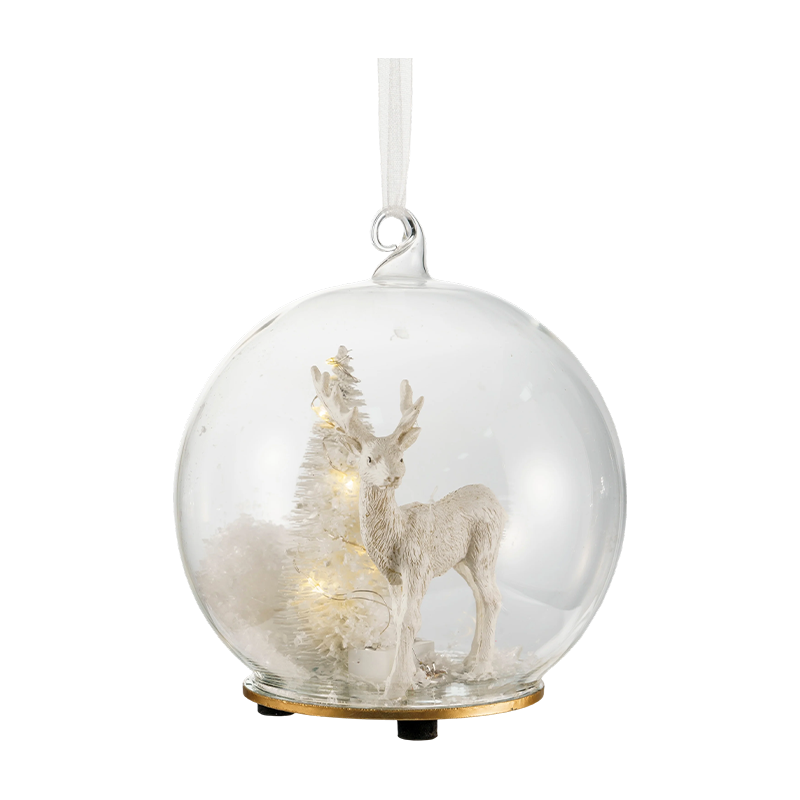 Enfeite de vidro de Natal brócolis / bastão de doces / globo com formato de cervo