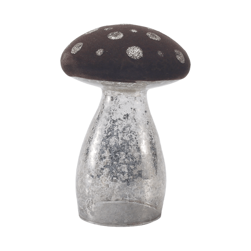 Enfeite de cogumelo artesanal com decoração de led