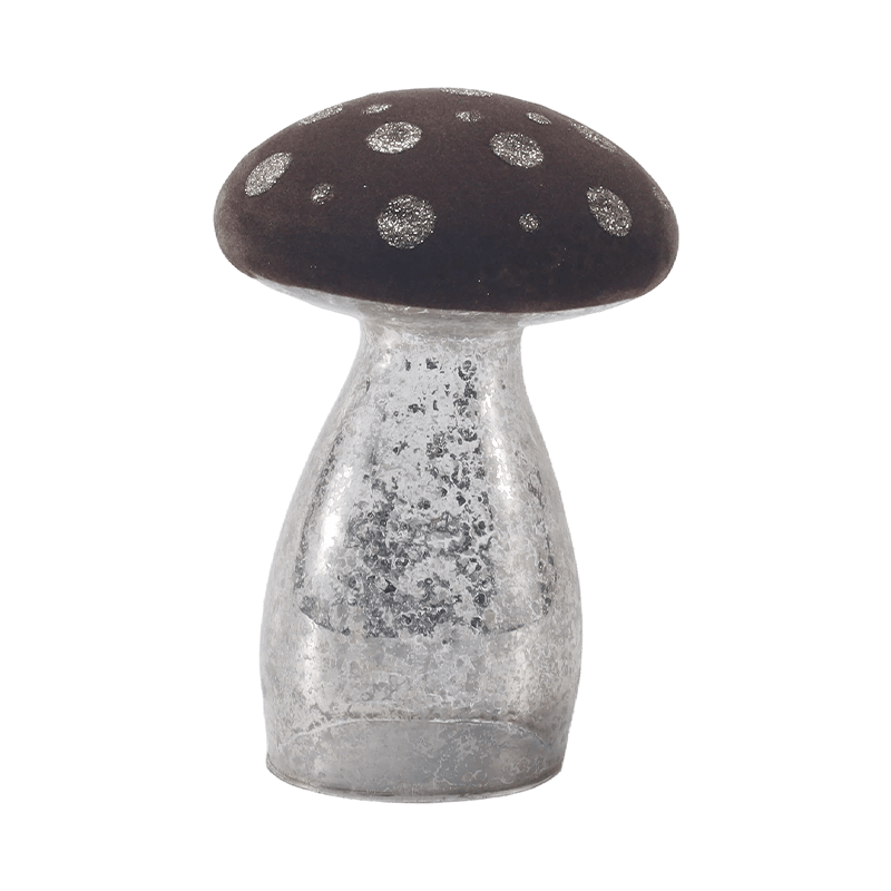 Enfeite de cogumelo artesanal com decoração de led
