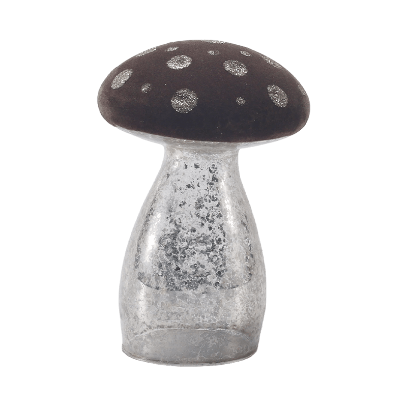 Enfeite de cogumelo artesanal com decoração de led