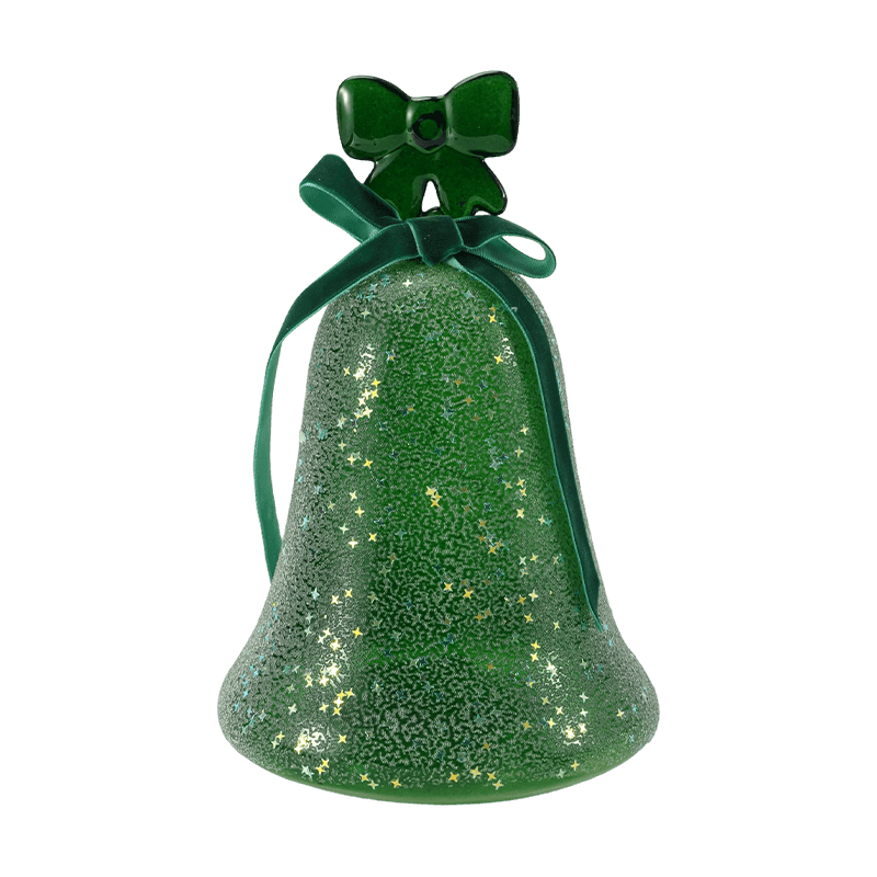 Estatueta de anjo de vidro de mercúrio/decoração de sino de vidro fosco/brilhante (com LED)