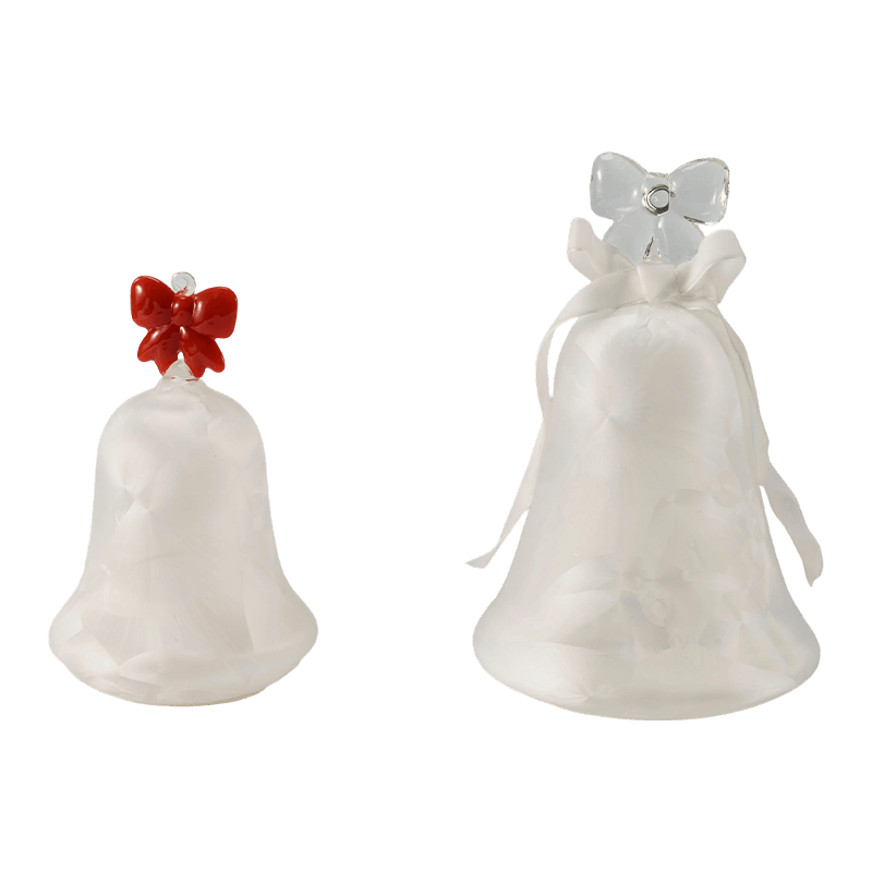Estatueta de anjo de vidro de mercúrio/decoração de sino de vidro fosco/brilhante (com LED)