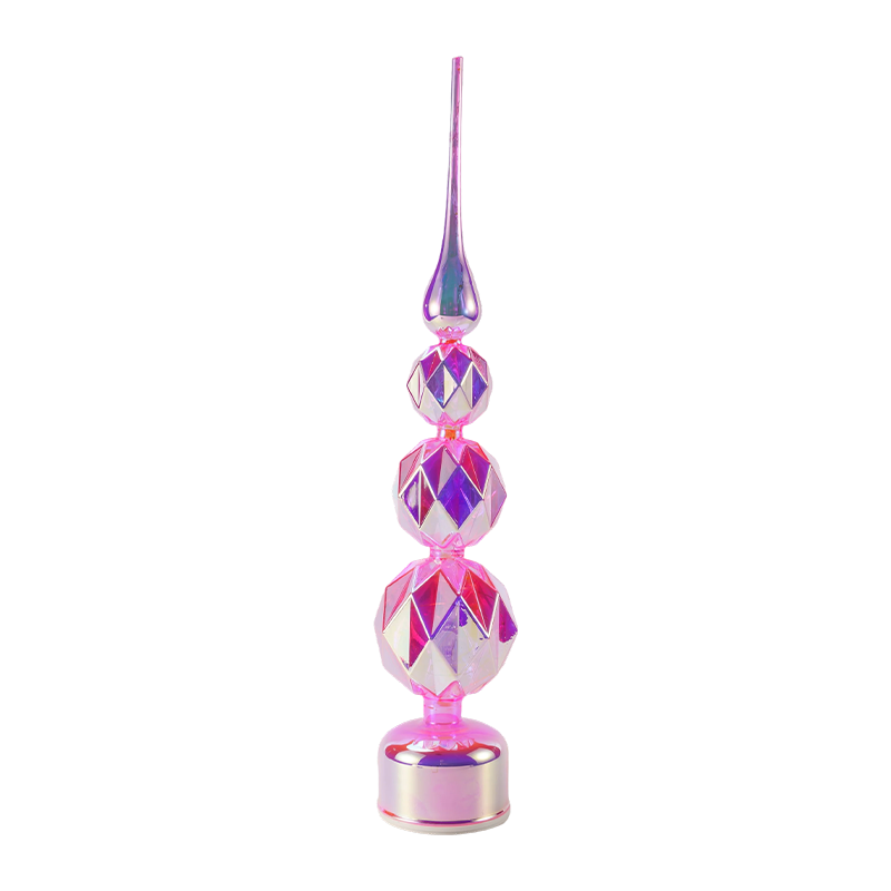 Decoração iridescente da torre do diodo emissor de luz do cristal/luz do Tabletop árvore de Natal do boneco de neve