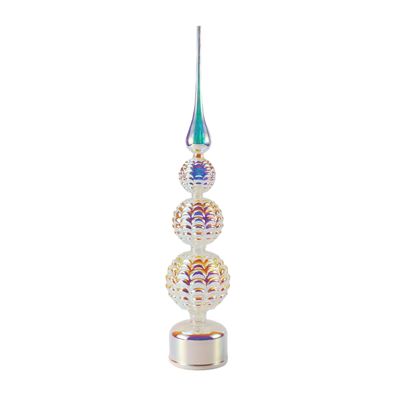 Decoração iridescente da torre do diodo emissor de luz do cristal/luz do Tabletop árvore de Natal do boneco de neve