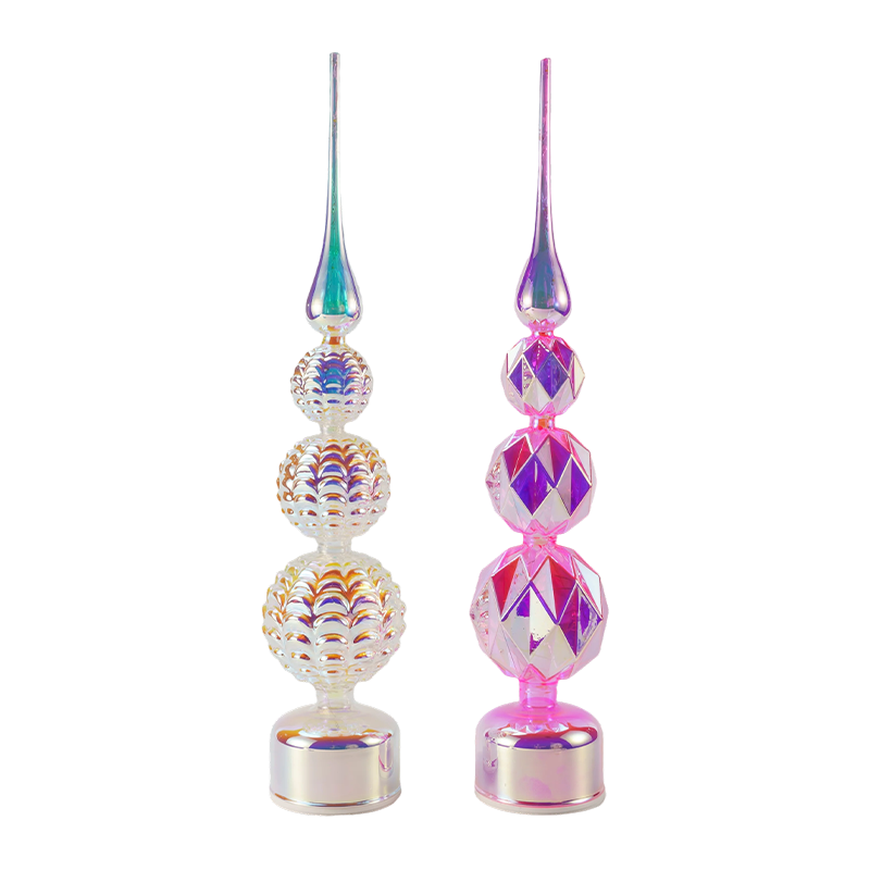 Decoração iridescente da torre do diodo emissor de luz do cristal/luz do Tabletop árvore de Natal do boneco de neve