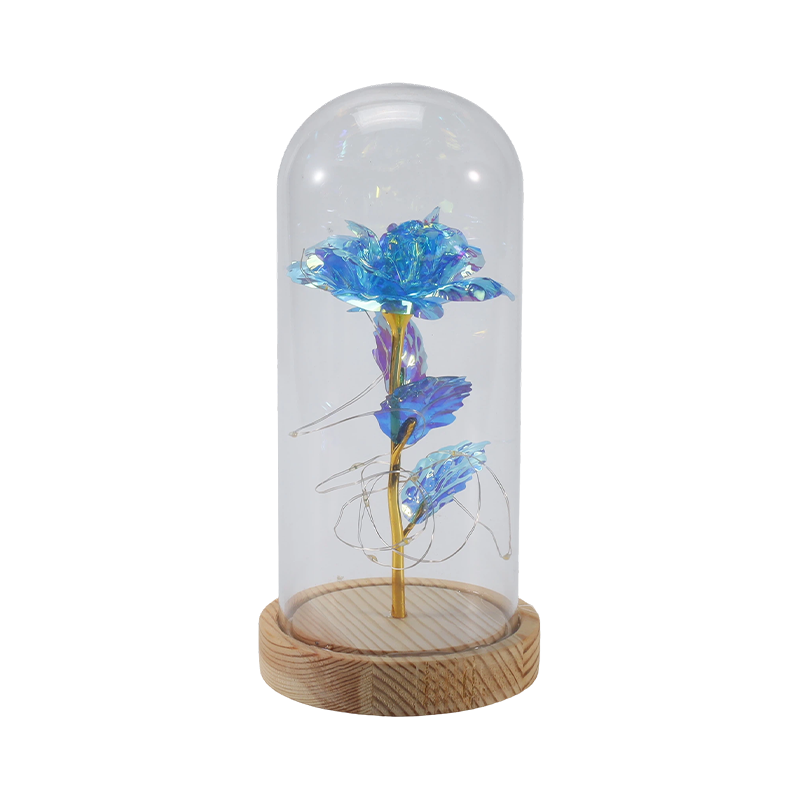 Luz Cloche de vidro Galaxy Rose (com/sem ursinho de pelúcia, várias cores)