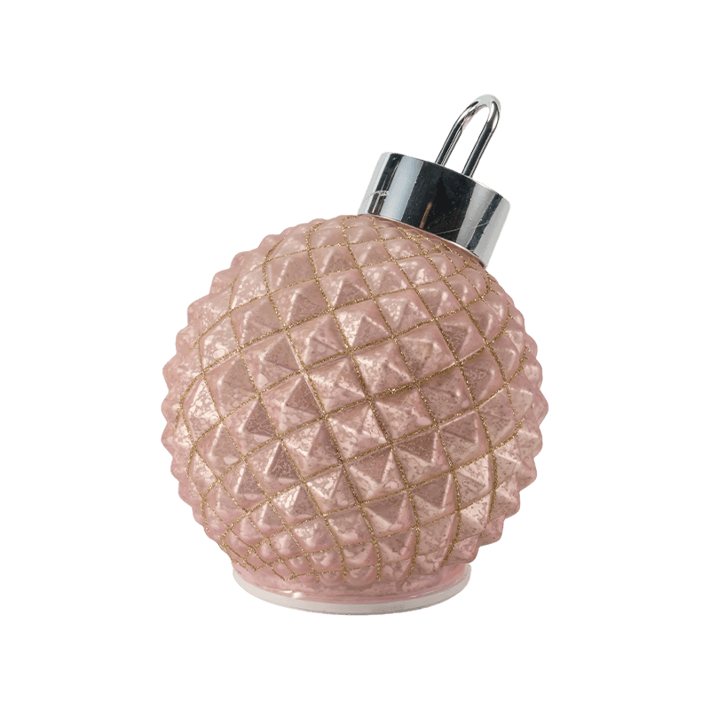 Bauble de Natal de vidro texturizado (estilos acolchoados com nervuras / diamante)