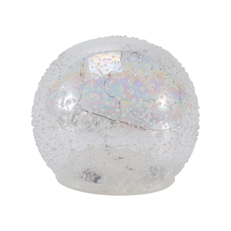 Globo de luz de vidro festivo (iridescente / árvore de Natal / cena noturna / estilo boneco de neve)