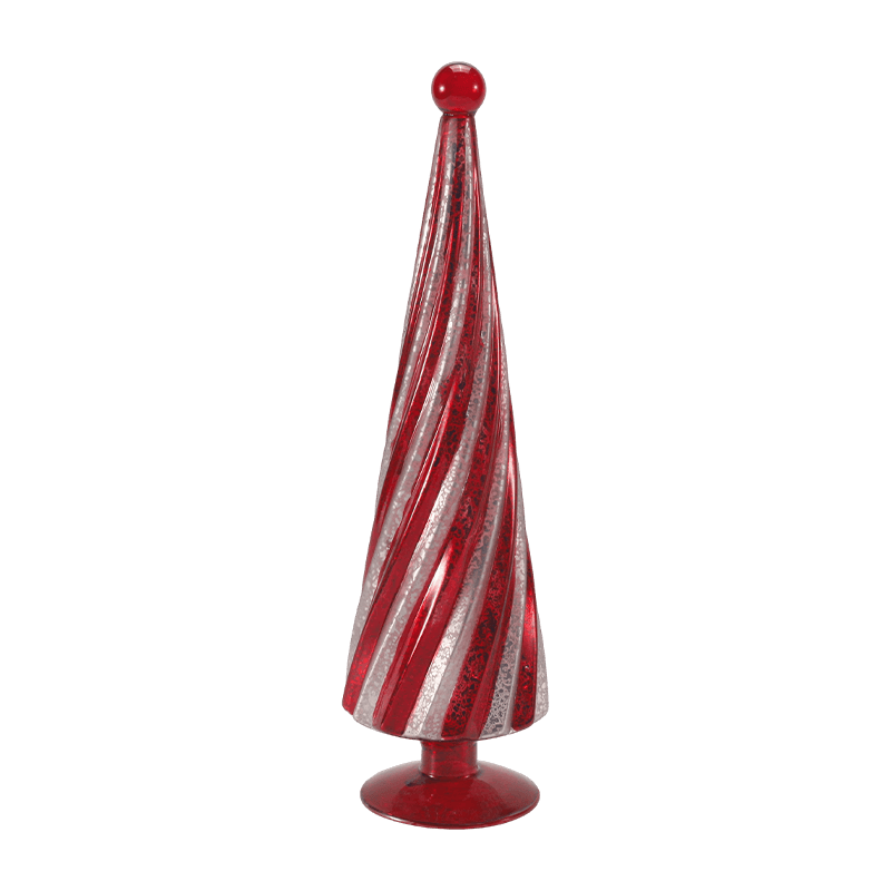 10*20 cm, 10*25 cm e 10*30 cm Vintage Mercury Glass Swirl Árvore de Natal