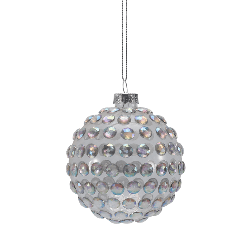 Bauble de Natal de vidro premium de 8*8*8 cm