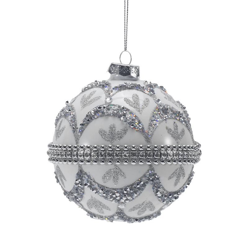 Bauble de Natal de vidro premium de 8*8*8 cm