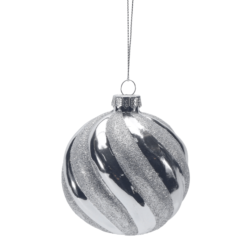 Bauble de Natal de vidro premium de 8*8*8 cm