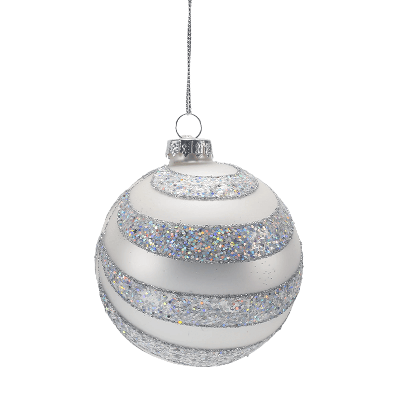 Bauble de Natal de vidro premium de 8*8*8 cm
