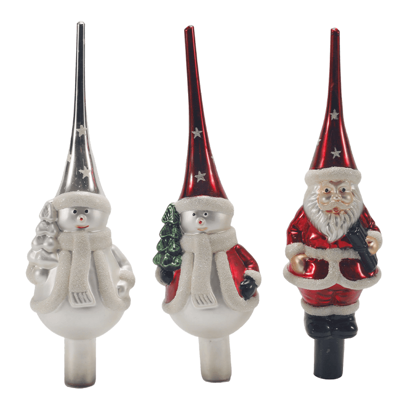 Topper de árvore de Natal de vidro mercúrio vintage
