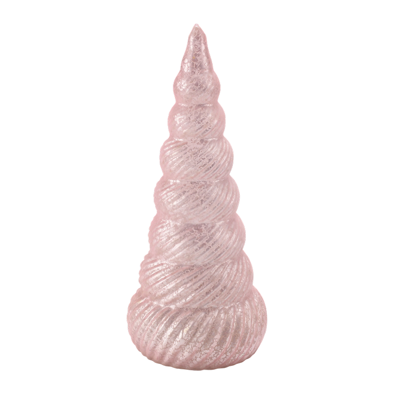Decoração de árvore de Natal com textura em espiral