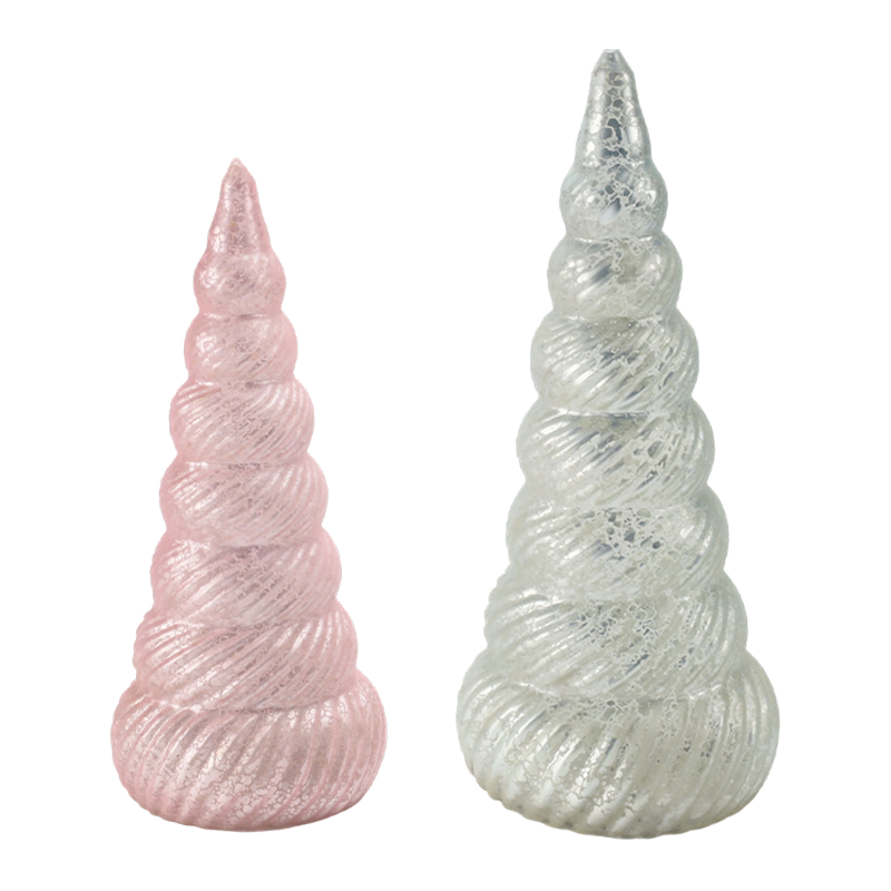 Decoração de árvore de Natal com textura em espiral