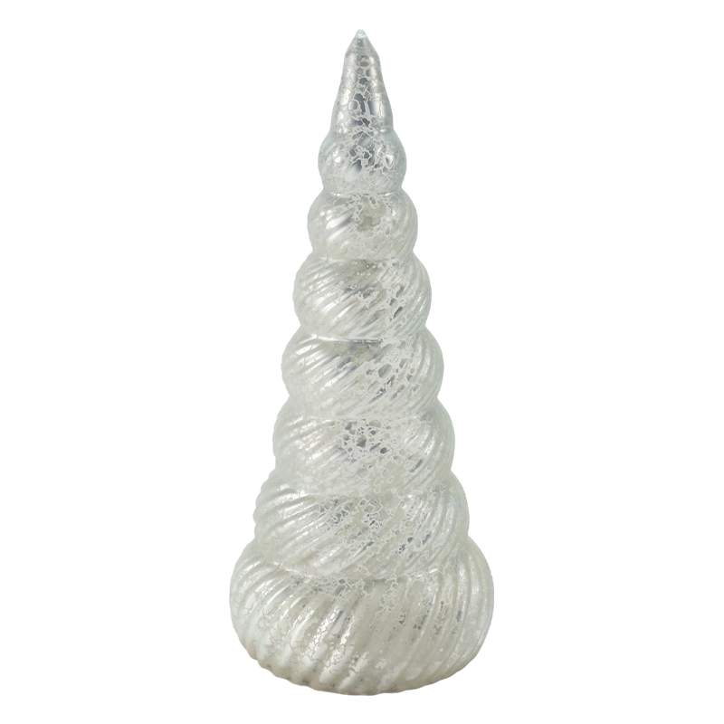 Decoração de árvore de Natal com textura em espiral