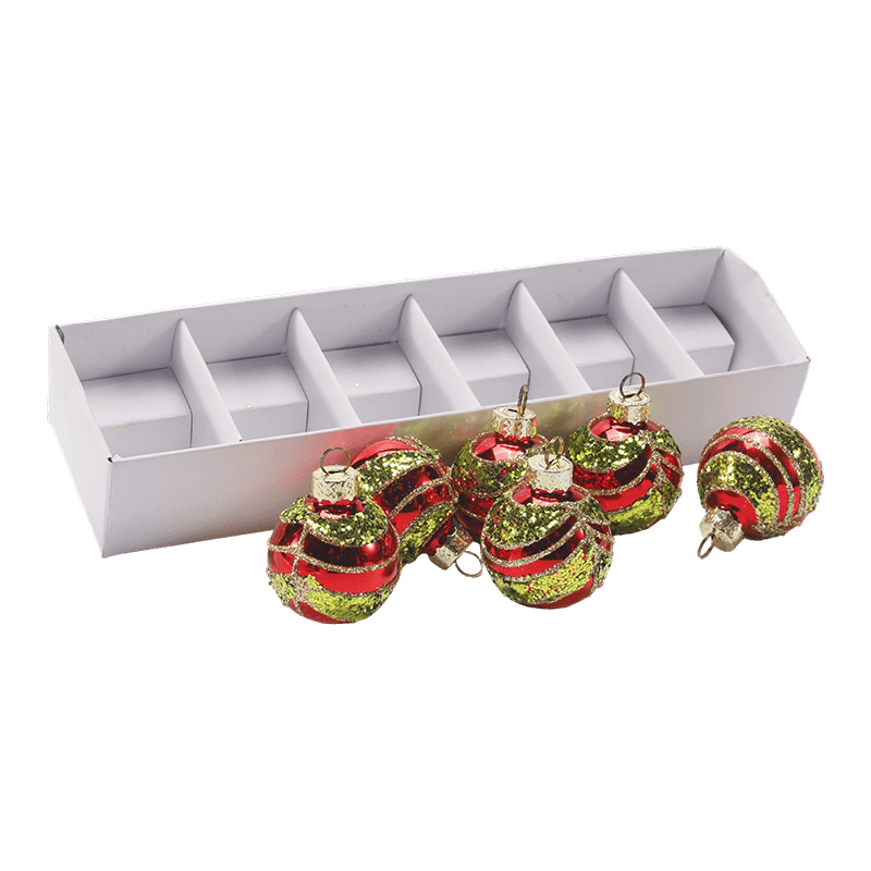 Enfeite de bola de Natal de vidro soprado à mão