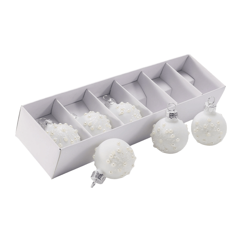 Conjunto de enfeites de bola de Natal de vidro festivo