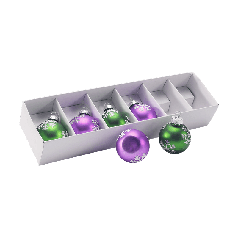 Conjunto de enfeites de bola de Natal de vidro festivo