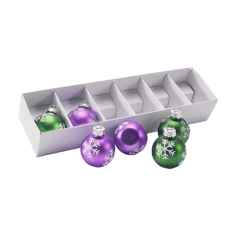 Conjunto de enfeites de bola de Natal de vidro festivo