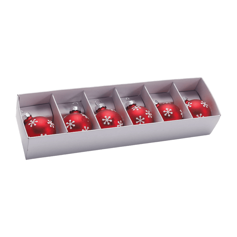 Conjunto de enfeites de bola de Natal de vidro festivo