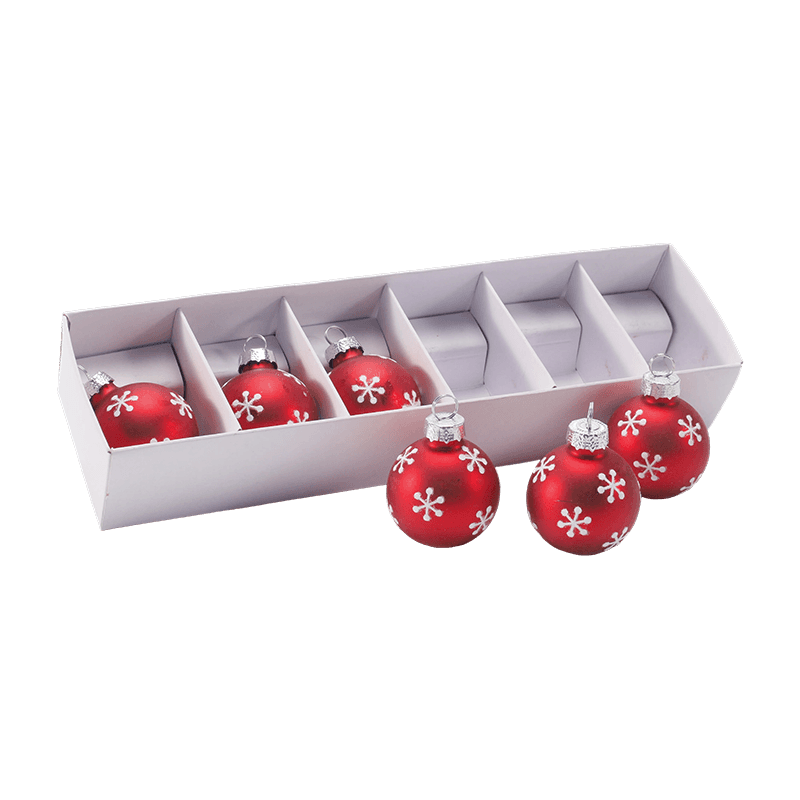 Conjunto de enfeites de bola de Natal de vidro festivo