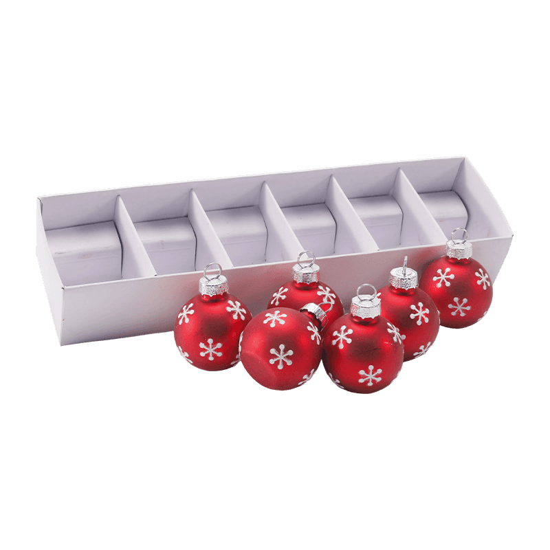 Conjunto de enfeites de bola de Natal de vidro festivo