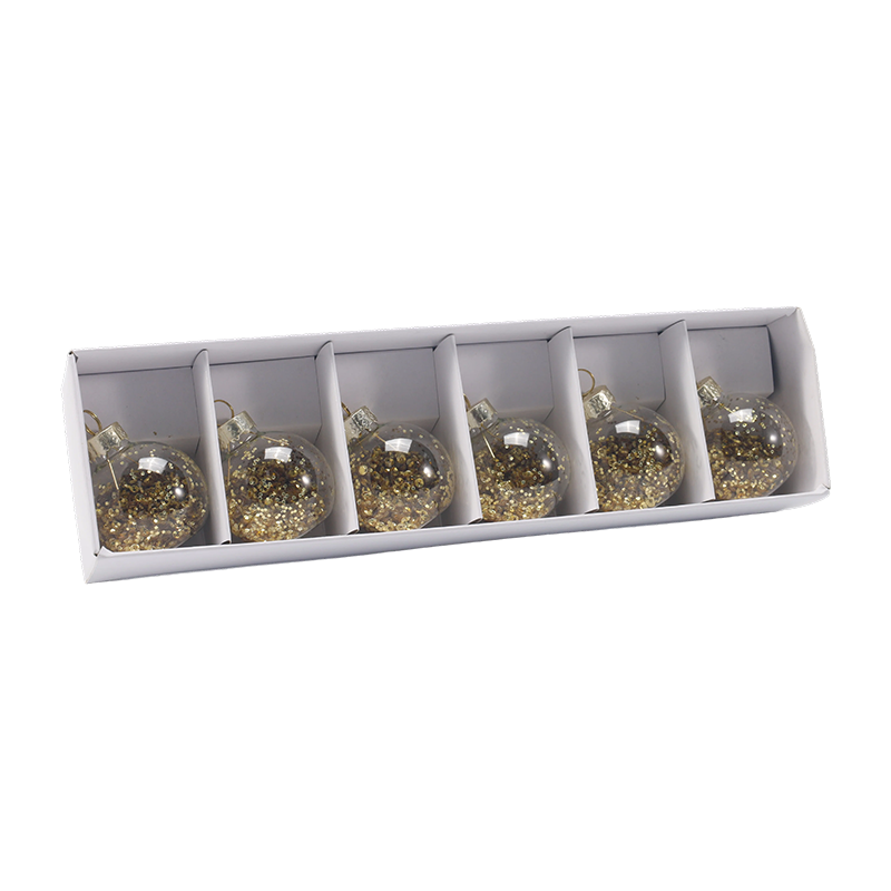 Conjunto de enfeites de bola de Natal de vidro premium