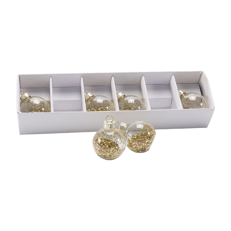 Conjunto de enfeites de bola de Natal de vidro premium