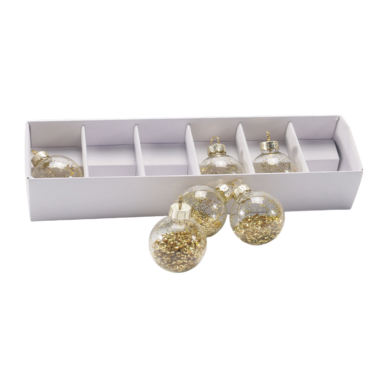 Conjunto de enfeites de bola de Natal de vidro premium