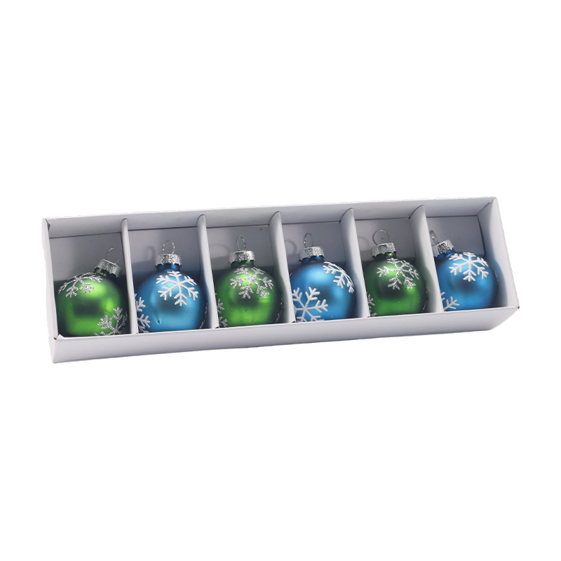 Conjunto de enfeites de bola de Natal de vidro premium