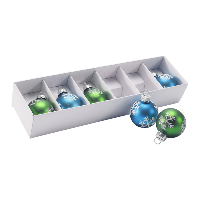 Conjunto de enfeites de bola de Natal de vidro premium