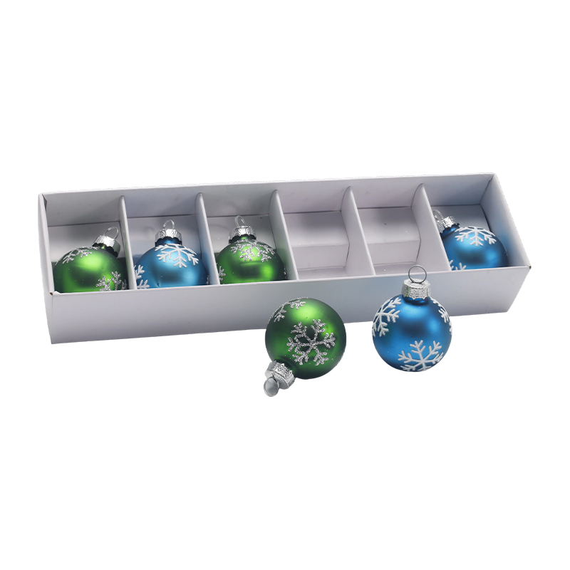Conjunto de enfeites de bola de Natal de vidro premium