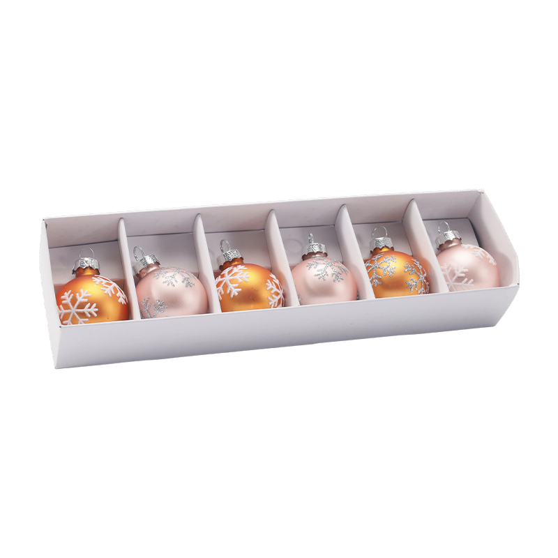 Conjunto de enfeites de bola de Natal de vidro premium