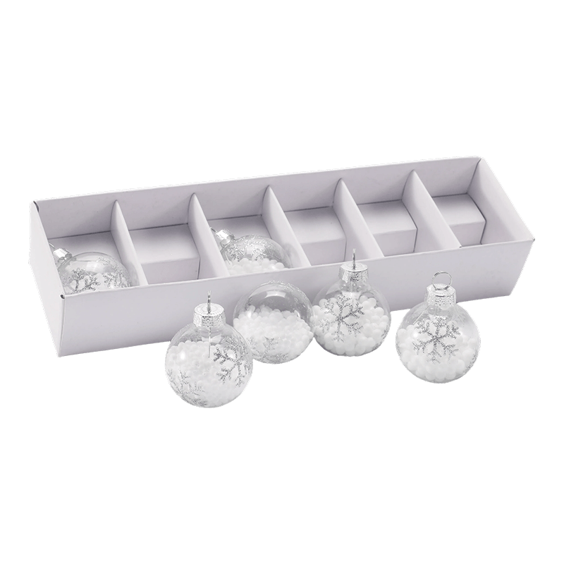 Conjunto de enfeites de bola de Natal de vidro premium