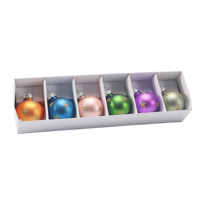 Conjunto de enfeites de bola de Natal de vidro premium
