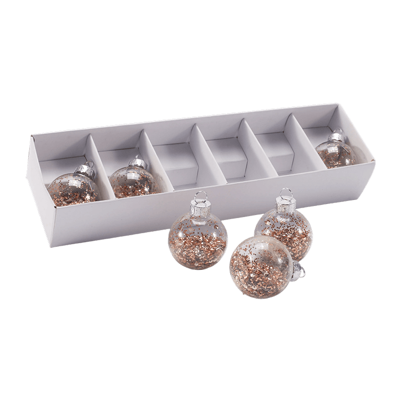 Conjunto de enfeites de bola de Natal de vidro festivo