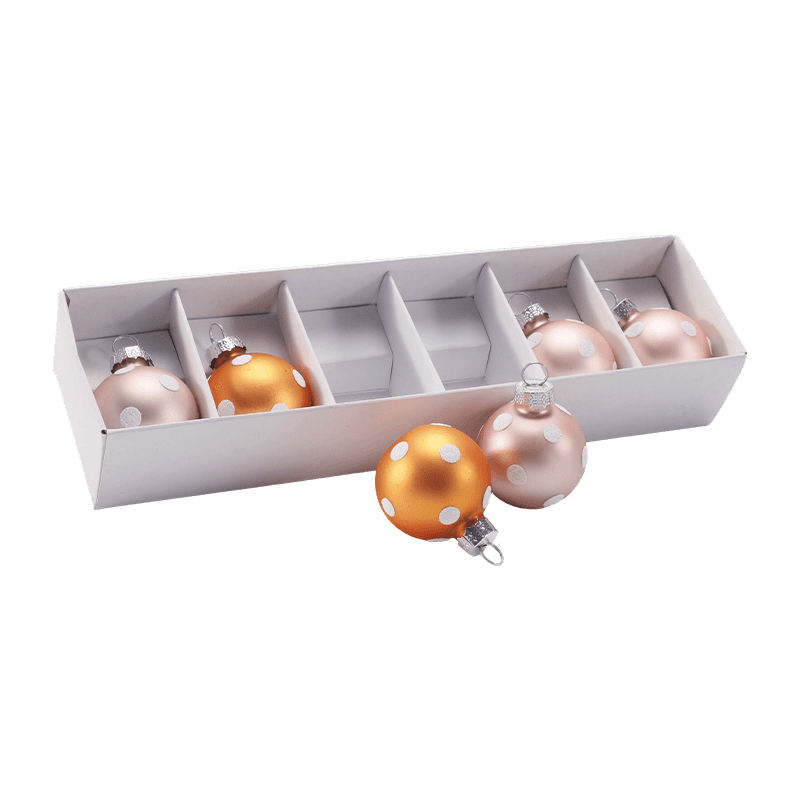 Conjunto de enfeites de bola de Natal de vidro festivo