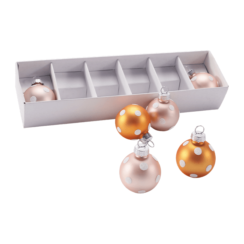 Conjunto de enfeites de bola de Natal de vidro festivo