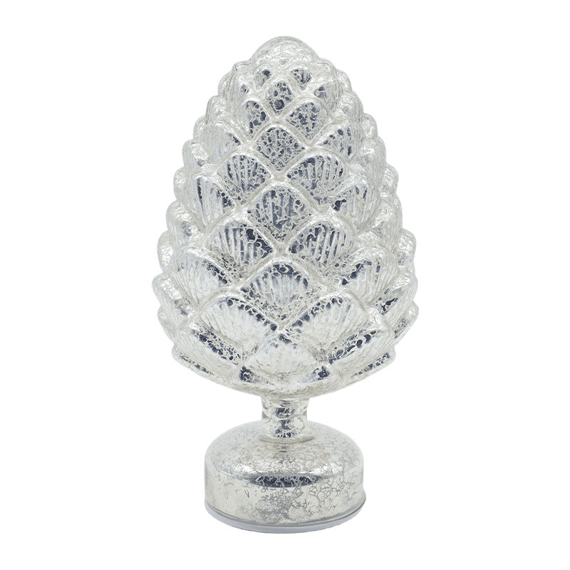15×28 cm e 11×22 cm Pinha Natal Vidro Giratório LED Decoração de mesa