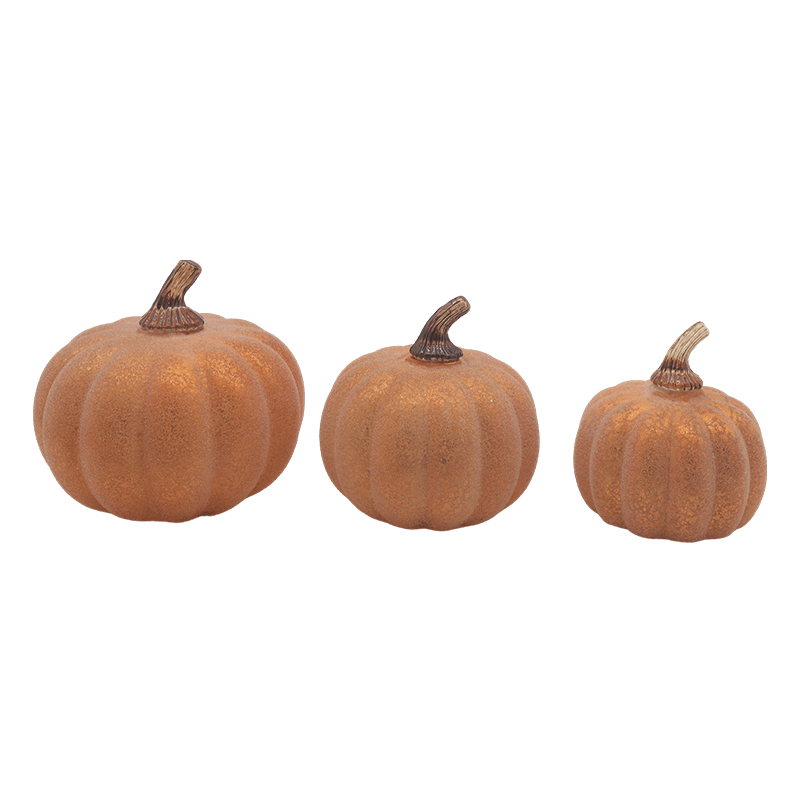 10 * 11,5 cm e 12 * 15 cm Halloween LED lâmpada de abóbora de vidro ornamento de mesa